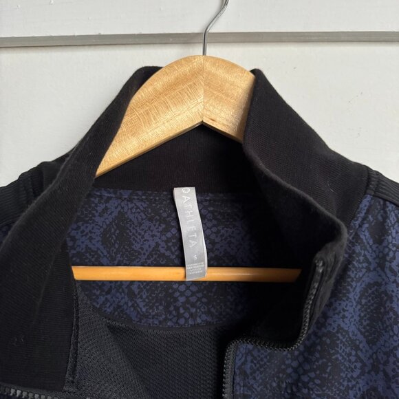 Athleta Blue & Black Brooklyn Bomber Jacket - Size S - Picture 4 of 5